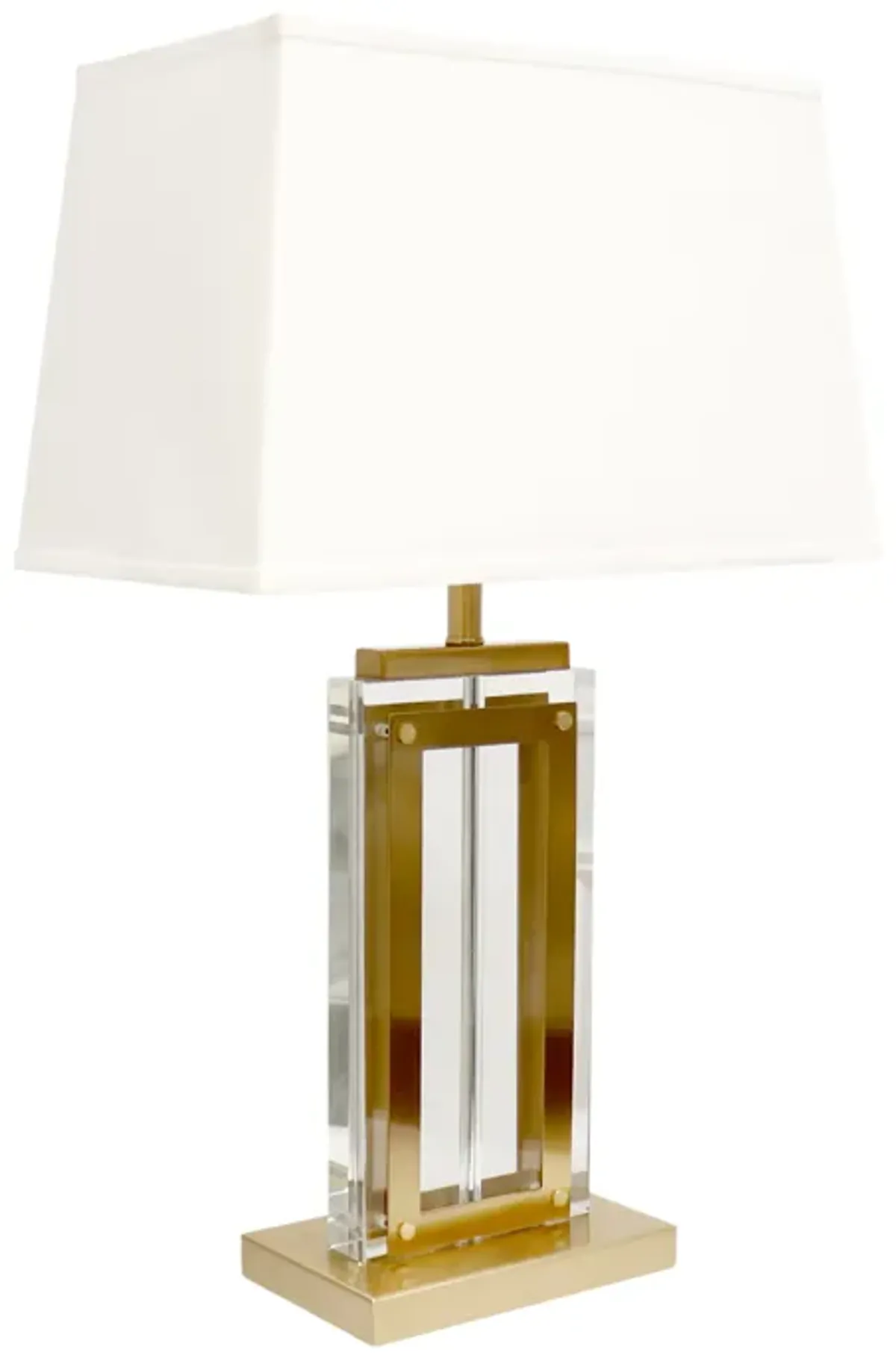 Pasargad Home Astoria Glass & Steel Table Lamp, H26"