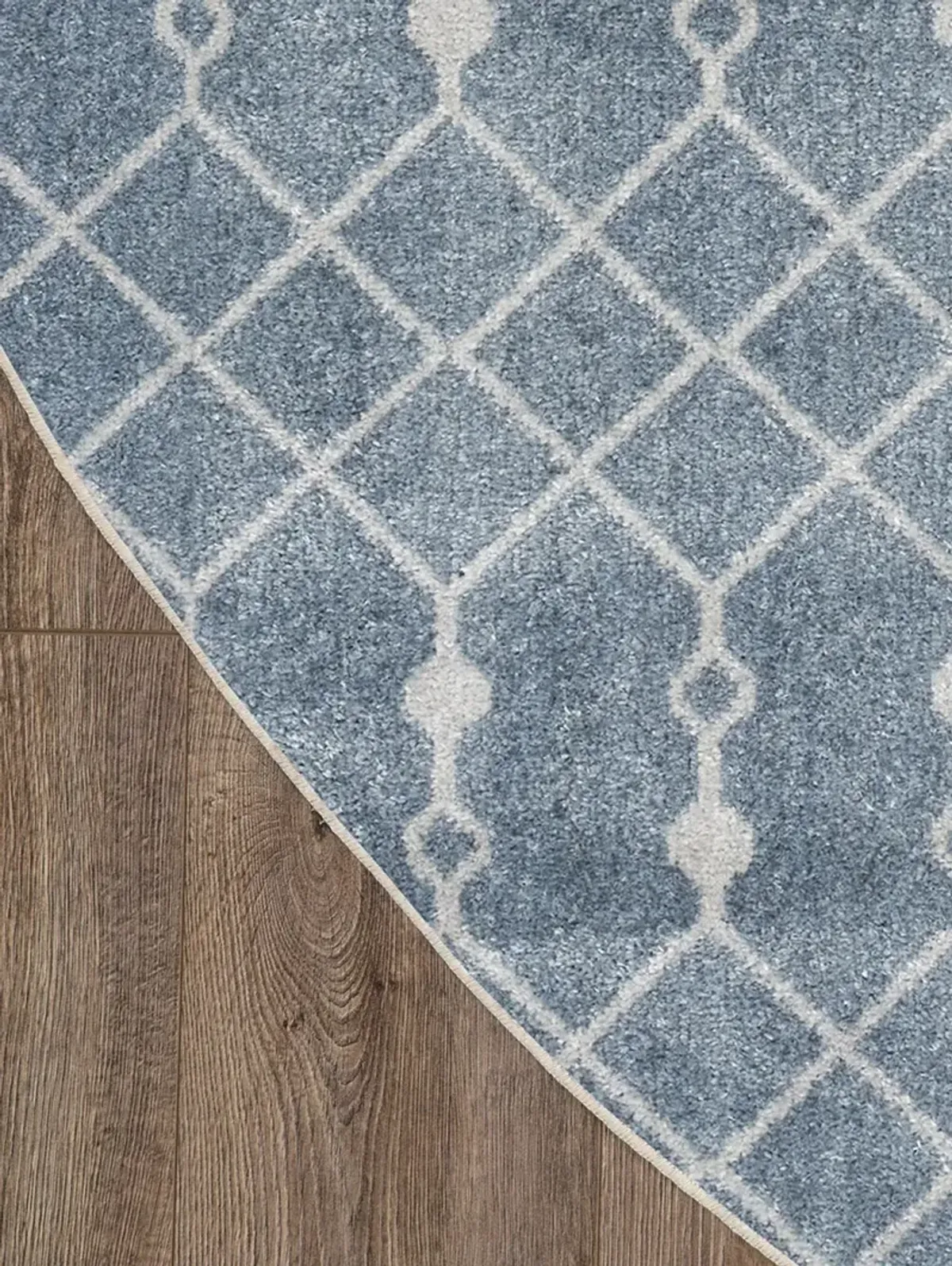 Astra Machine Washable ASW10 Blue 4' Round Rug