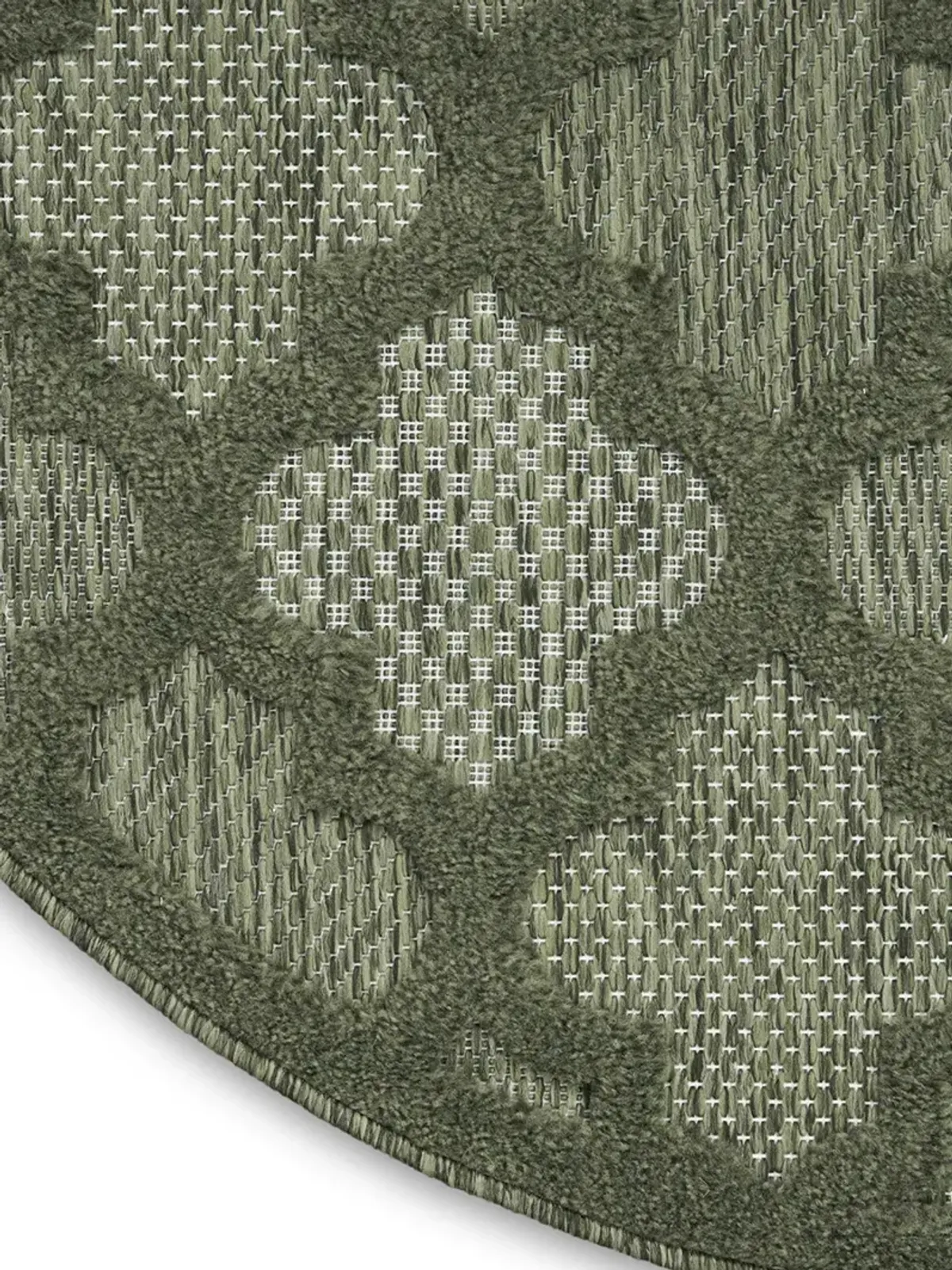 Easy Care NES01 Green 4' x Round Rug