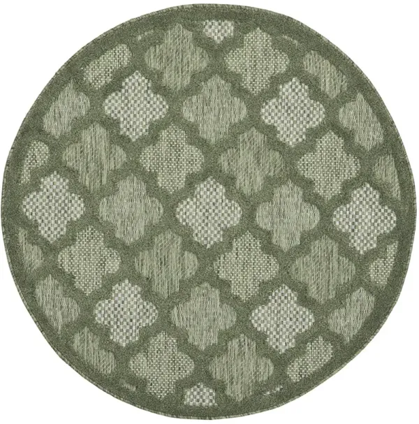 Easy Care NES01 Green 4' x Round Rug