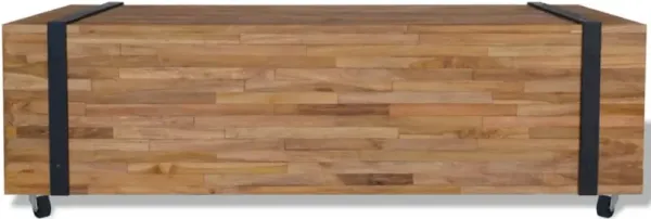 vidaXL Coffee Table Teak 43.3"x17.7"x13.8"