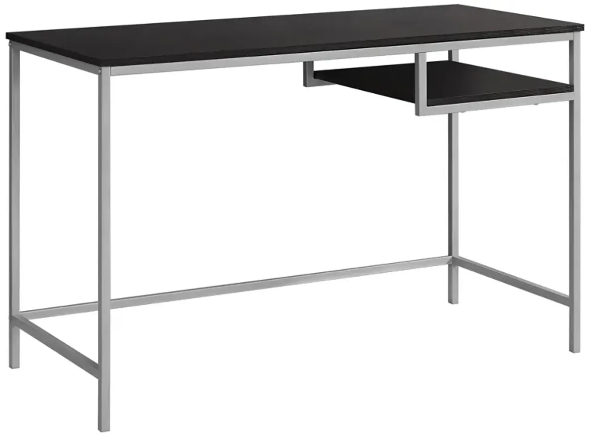 Monarch Specialties I 7369 Computer Desk, Home Office, Laptop, 48"L, Work, Metal, Laminate, Brown, Grey, Contemporary, Modern