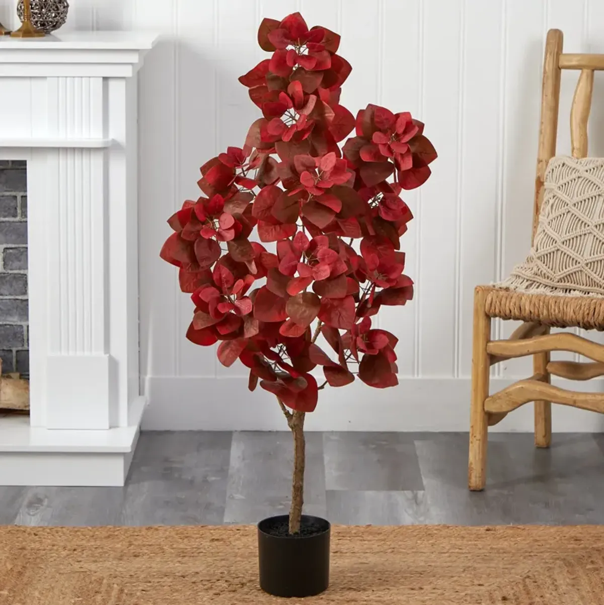 HomPlanti 4 Feet Autumn Pomegranate Artificial Tree