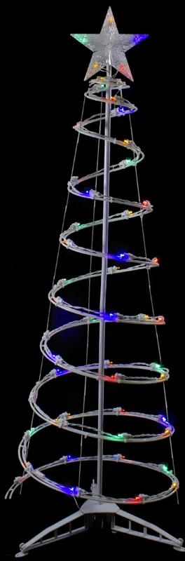 4ft LED Lighted Spiral Cone Tree Outdoor Christmas Decoration  Multi Lights