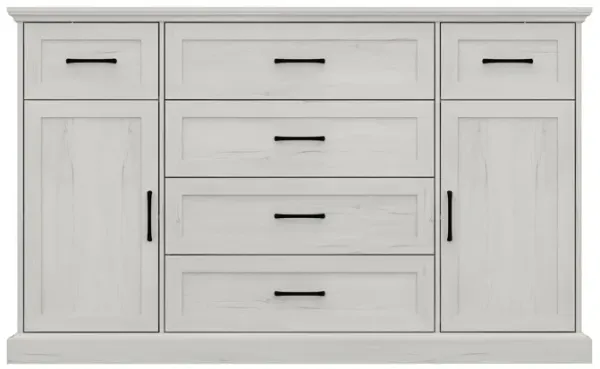 61" W Farmhouse Sideboard Buffet Storage Cabinet Credenza with 6 Drawers, 4 Shelves & 2 Doors, Wooden Coffee Bar Cabinet for Dining Room Kitchen Living Room