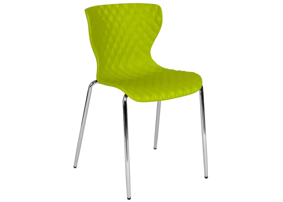 Flash Furniture Lowell Contemporary Design Citrus Green Plastic Stack Chair