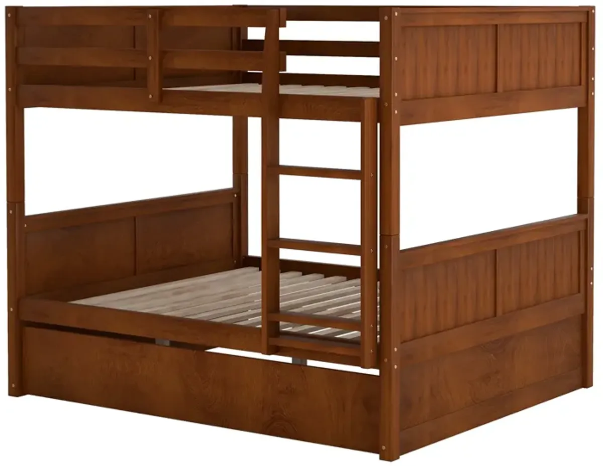 Merax Modern Solid Bunk Bed with Trundle