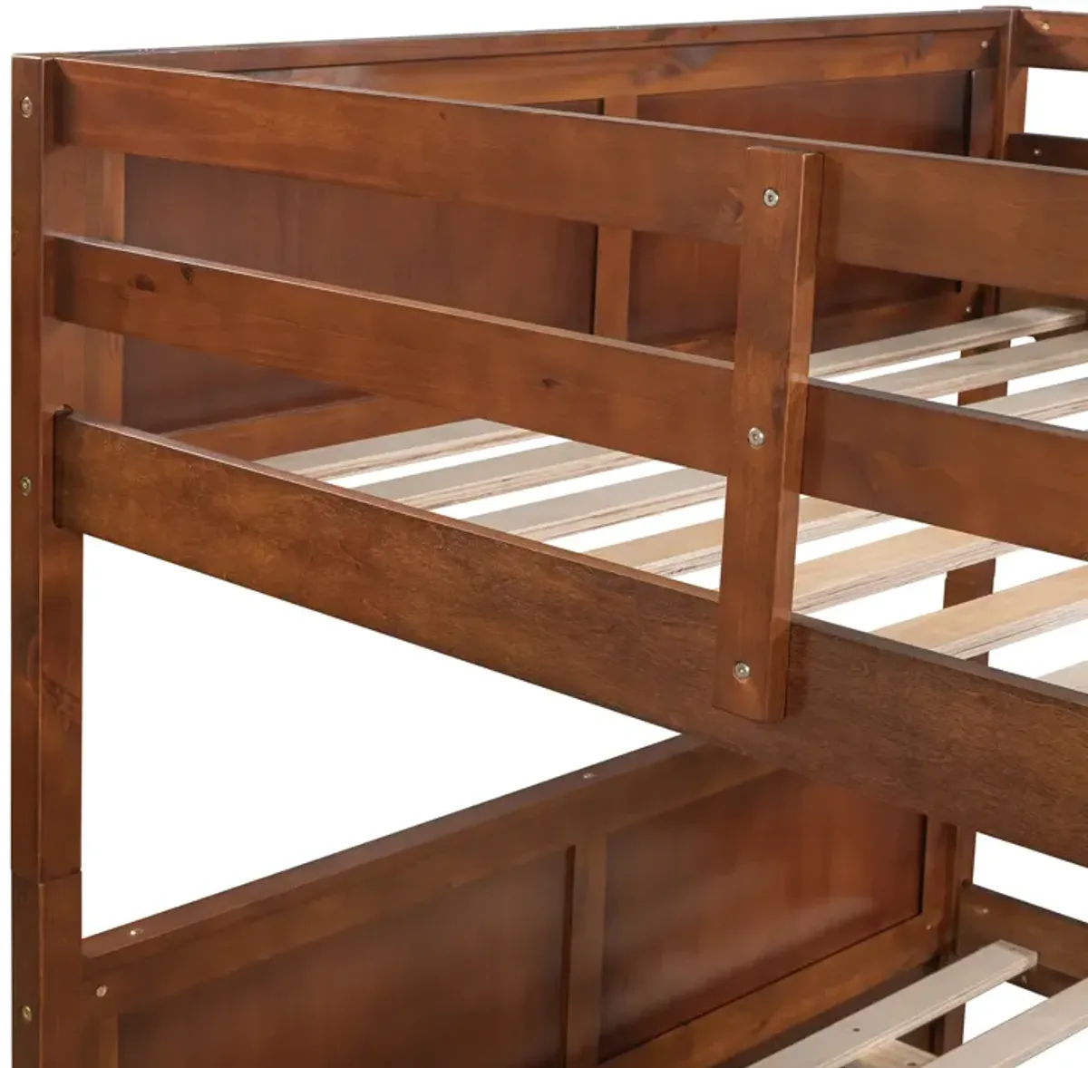 Merax Modern Solid Bunk Bed with Trundle
