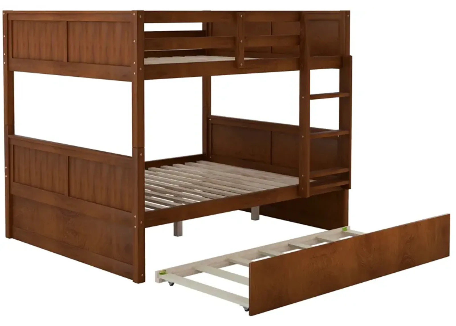 Merax Modern Solid Bunk Bed with Trundle