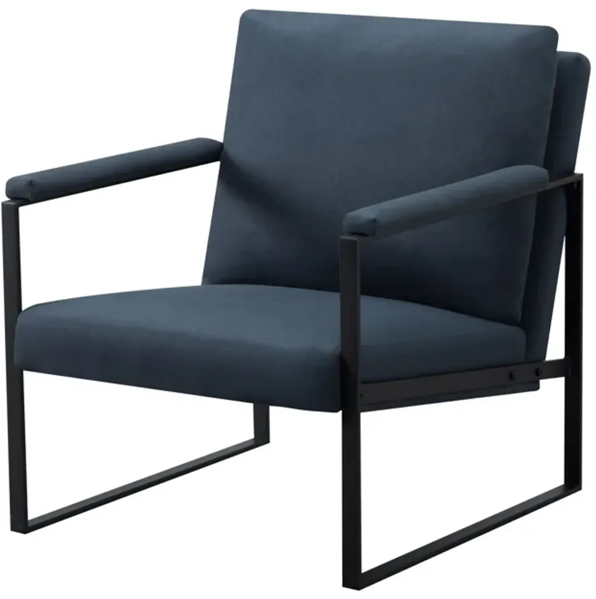 Linen Blend Arm Chair with Metal Leg