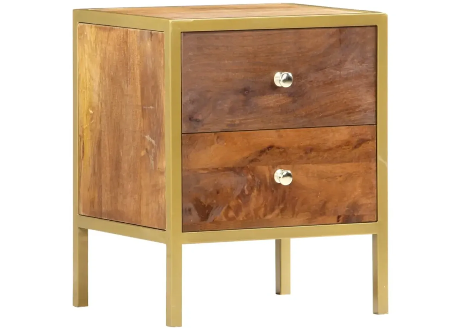 vidaXL Bedside Cabinet 15.7"x13.8"x19.7" Solid Mango Wood