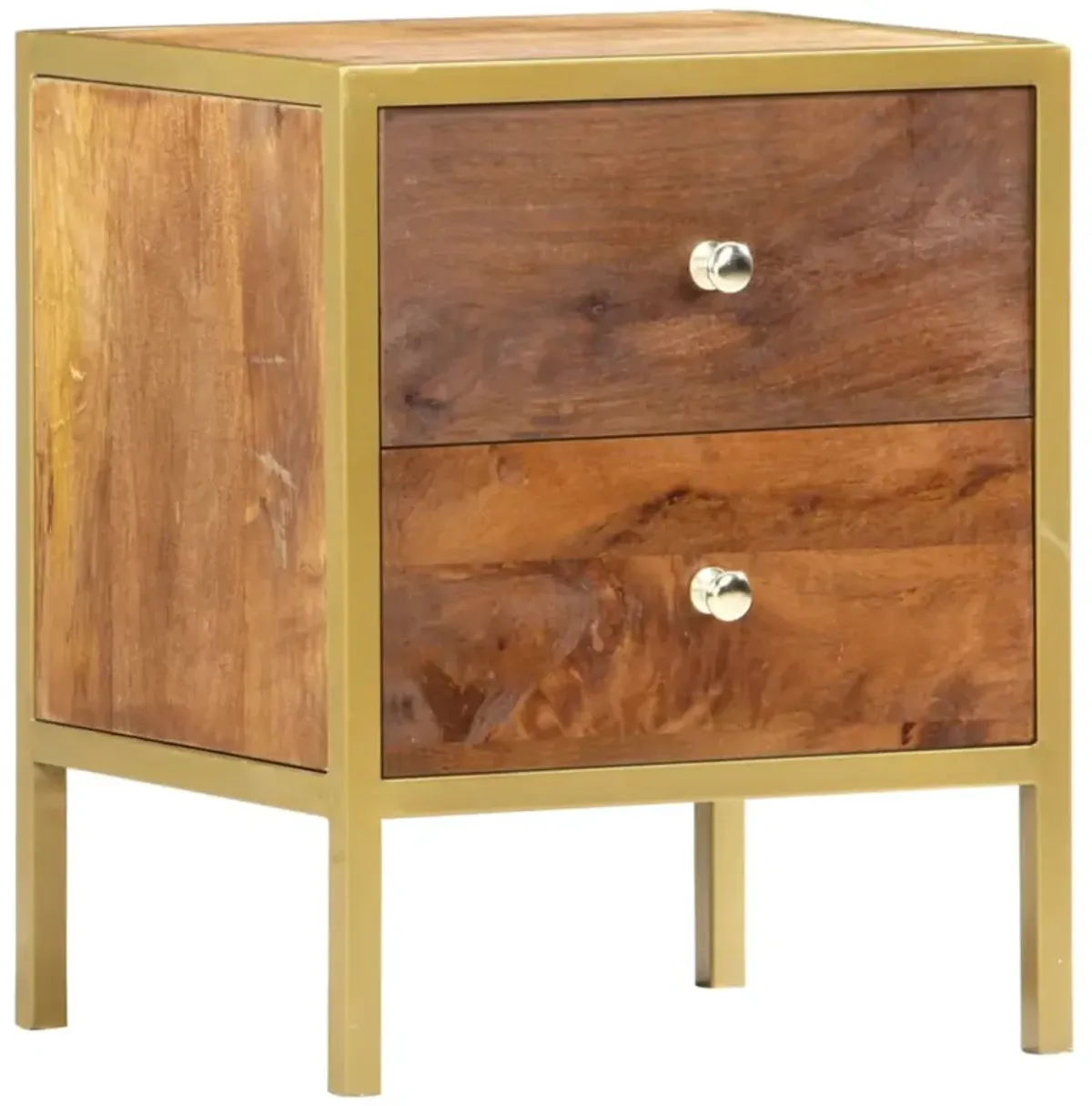 vidaXL Bedside Cabinet 15.7"x13.8"x19.7" Solid Mango Wood