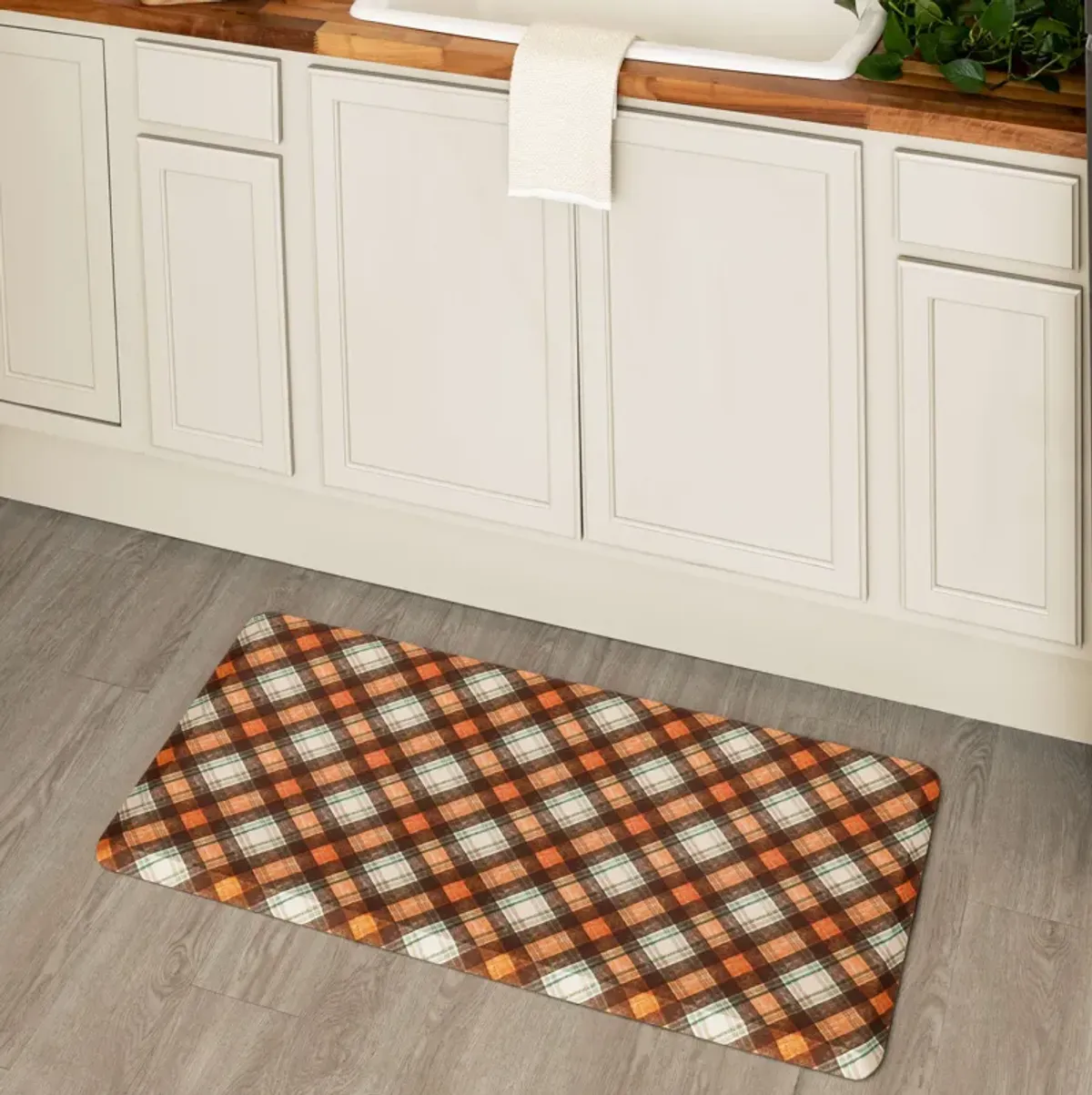 Harvest Chalk Plaid Multi 1' 8" x 3' 6" Door Mat