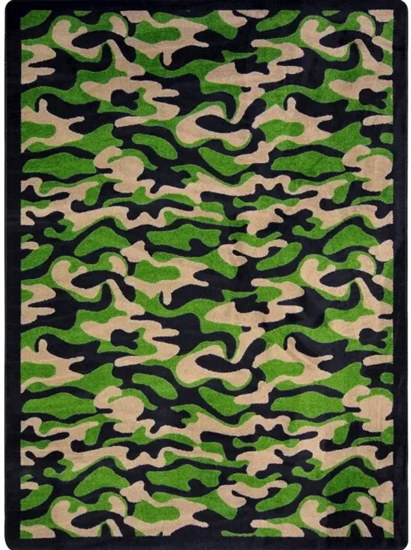 Joy Carpets Kaleidoscope Funky Camo 10'9 x 13'2 Area Rug in Color Desert