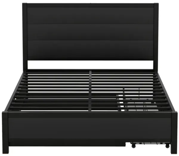 Merax Storage Platform Bed with Trundle and Drawers