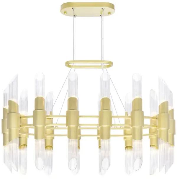 CWI Lighting Croissant 28 Light Chandelier With Satin Gold Finish