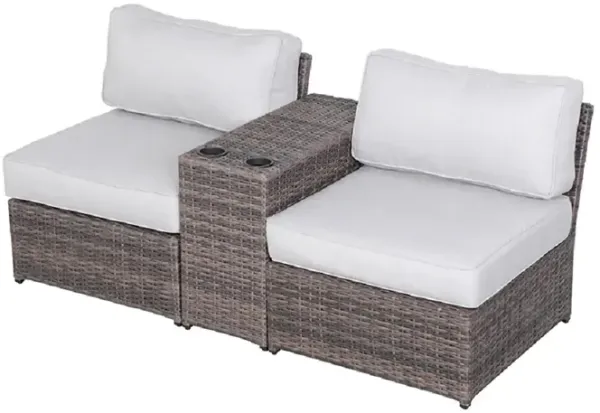 Living Source International Wicker Fully Assembled 2 - Person Seating Group with Cushions New