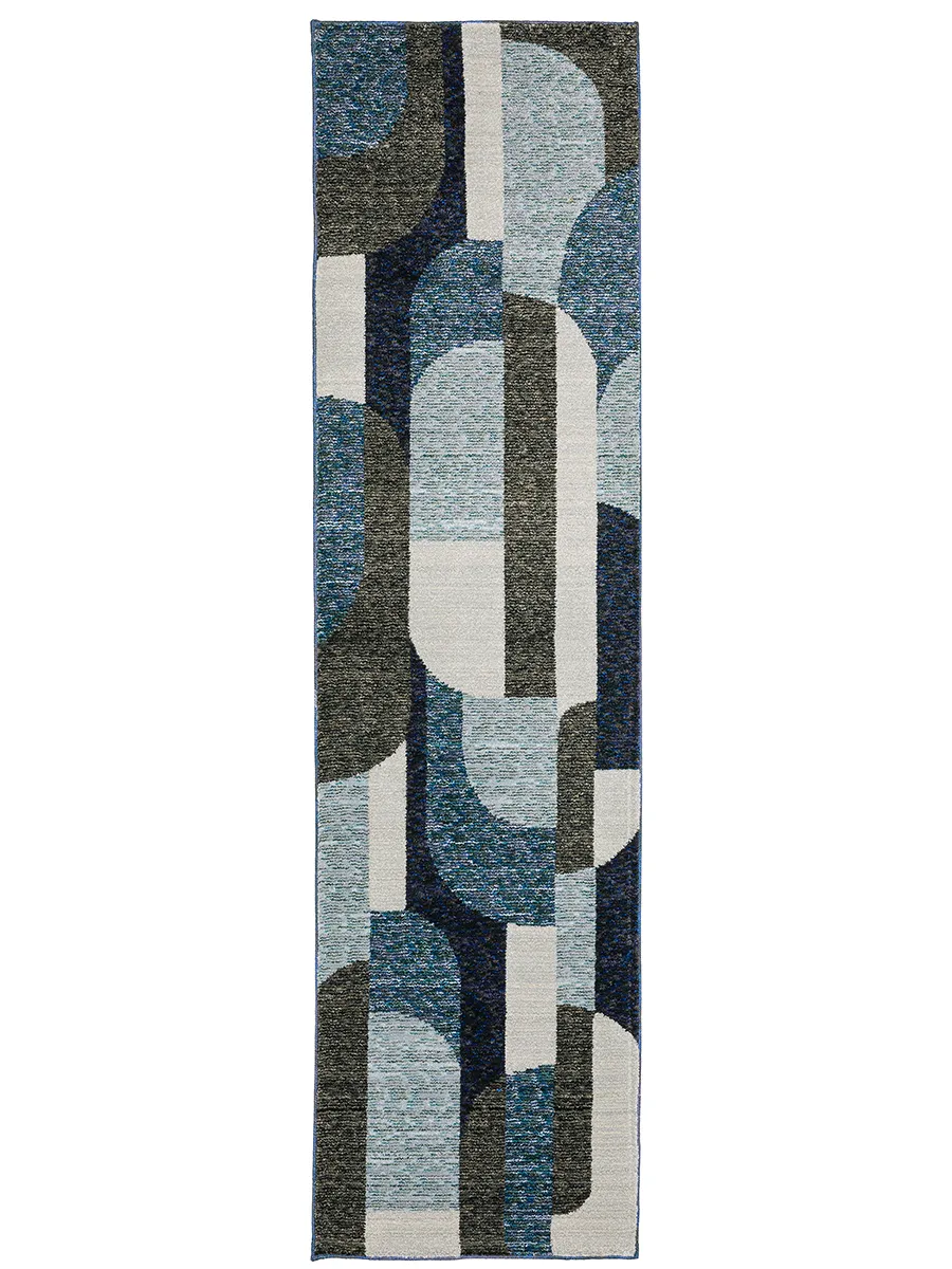 Strada 2'3" x 8' Blue Rug