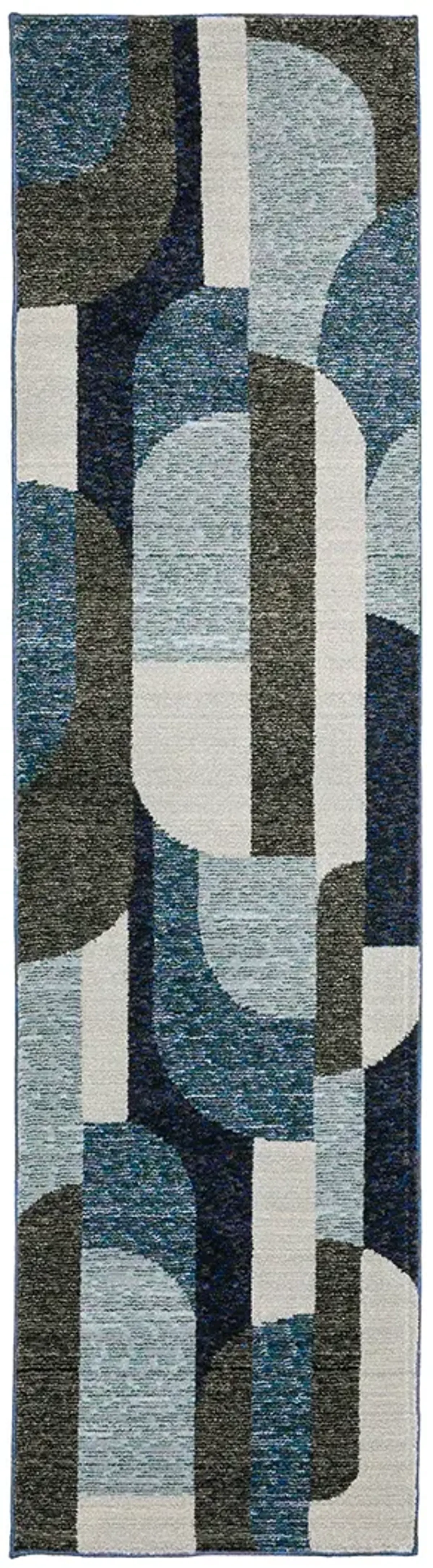 Strada 2'3" x 8' Blue Rug