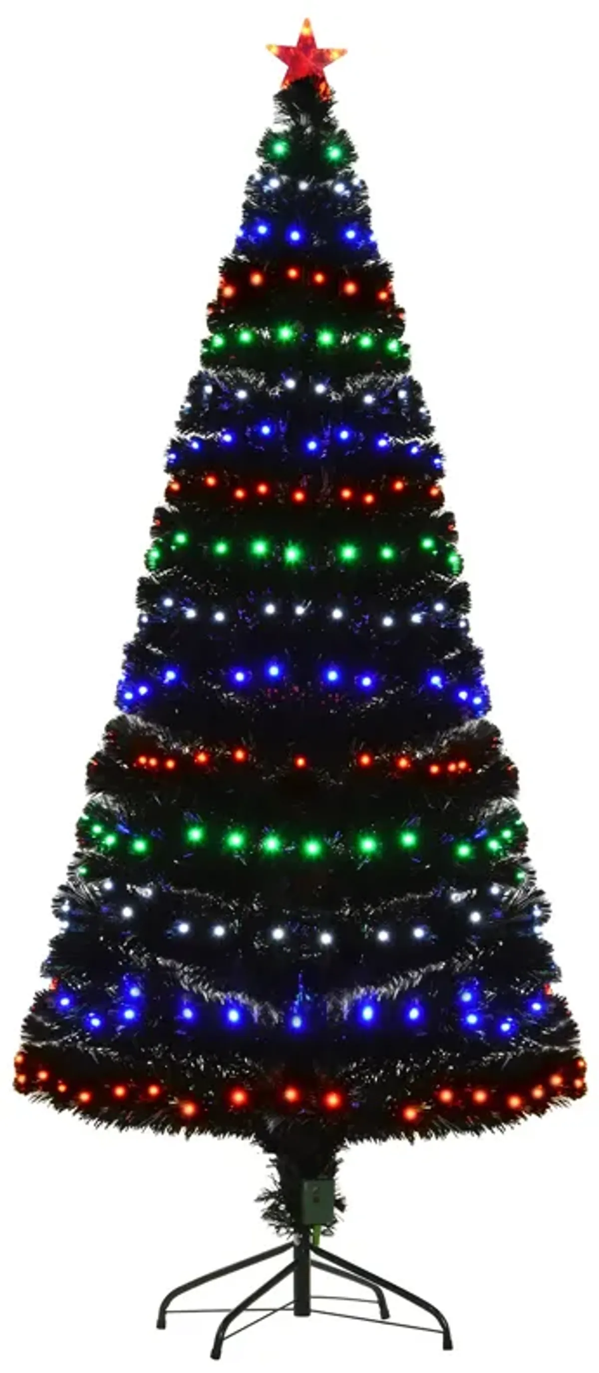 6FT Tall Fake Tree Multi-Color LED Light Holiday Home Christmas Decor