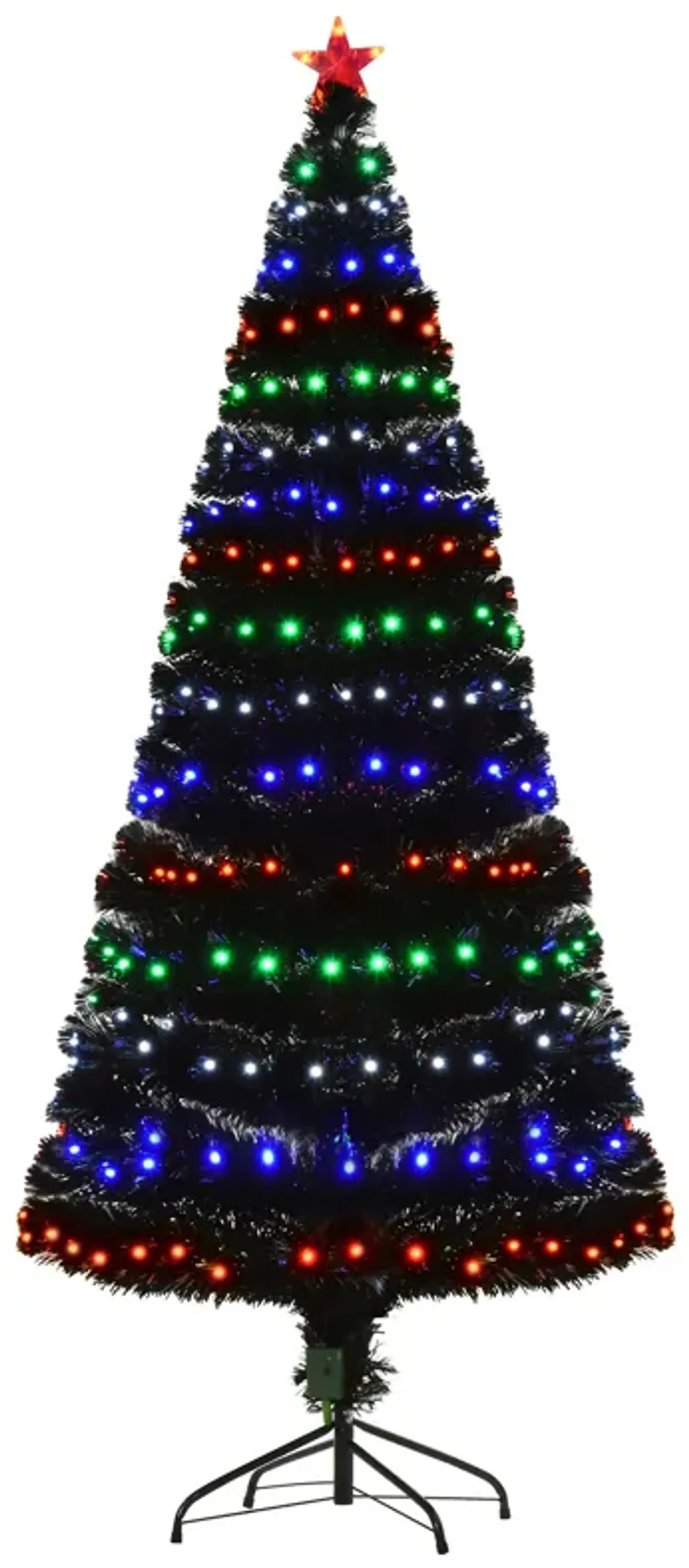 6FT Tall Fake Tree Multi-Color LED Light Holiday Home Christmas Decor