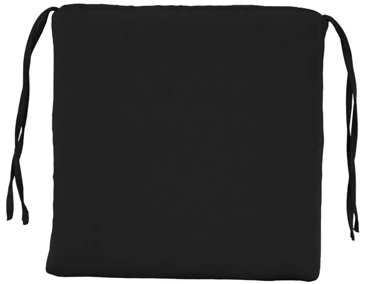 Blazing Needles Set of 4 Indoor Twill Chair Cushions, Black