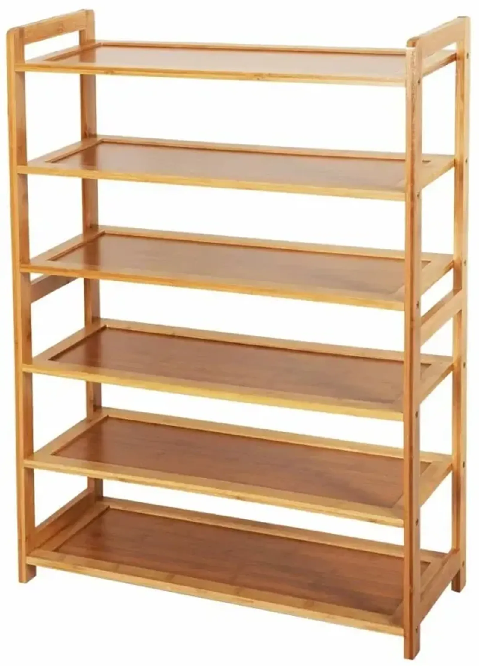 QuikFurn Solid Wood 6-Shelf Shoe Rack - Holds up to 24 Pair of Shoes