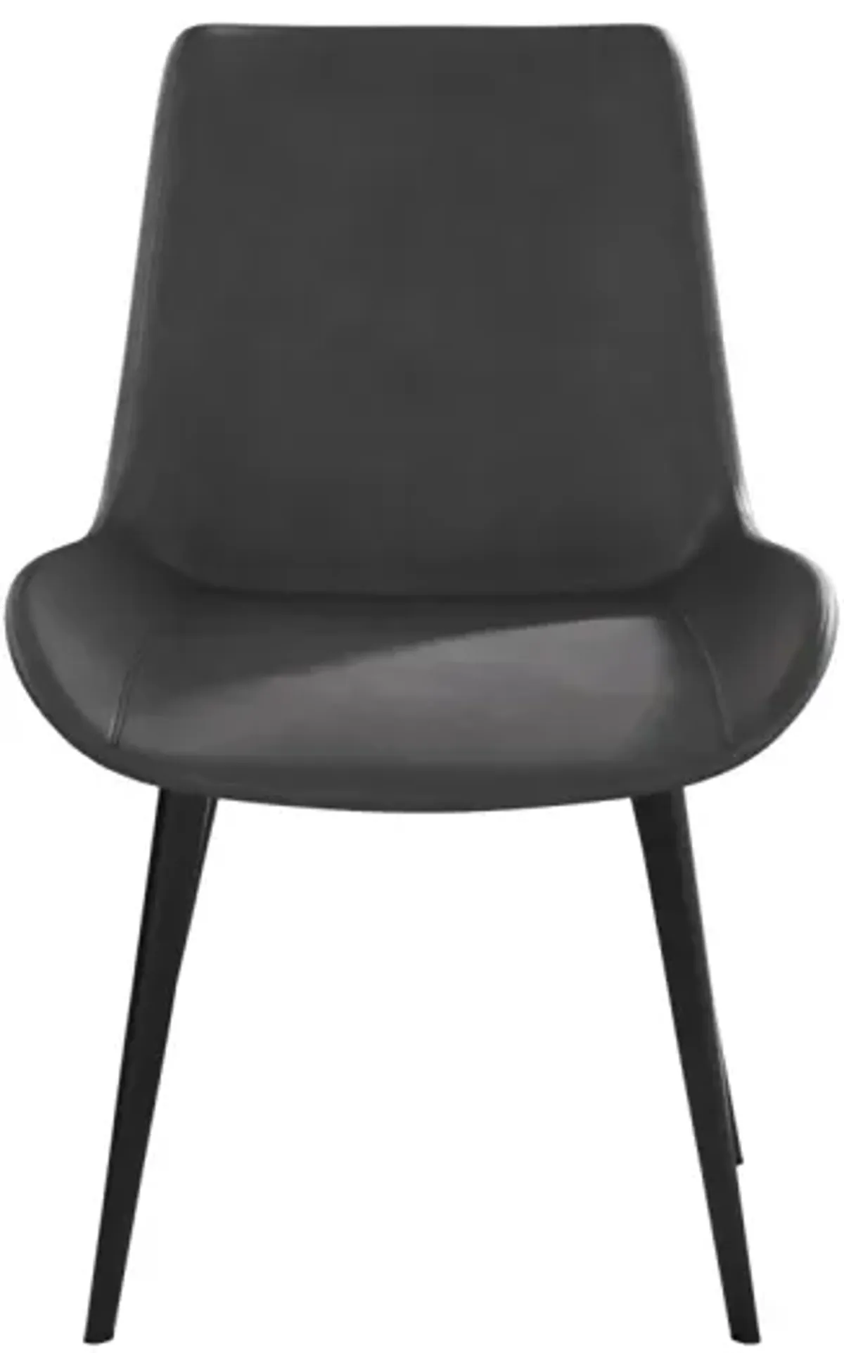 Modern Dining Chair Living Room Black Metal Leg Dining Chair-Grey-4 Pieces/Ctn