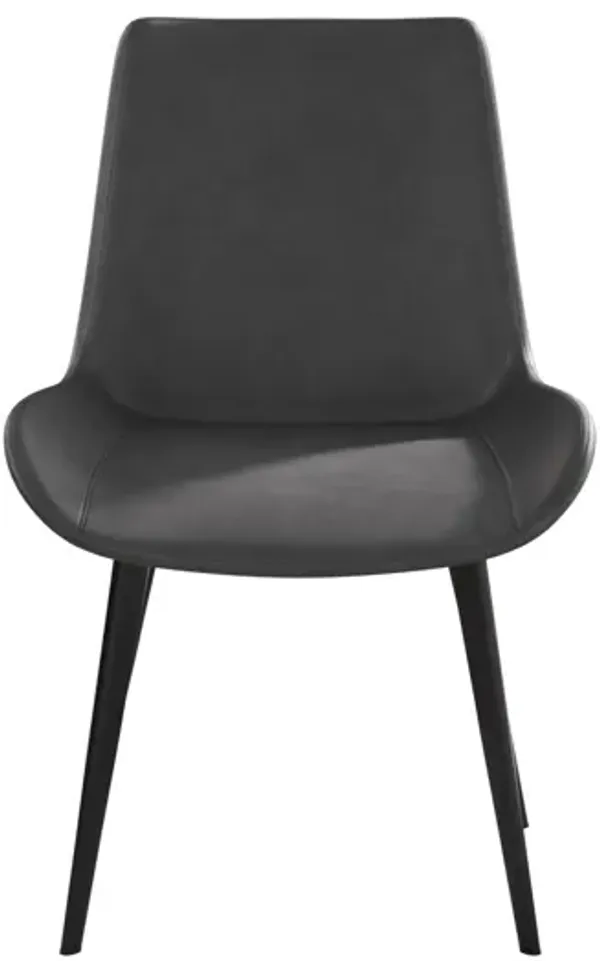 Streamdale Grey Dining Chair with Black Metal Legs (4-pack)