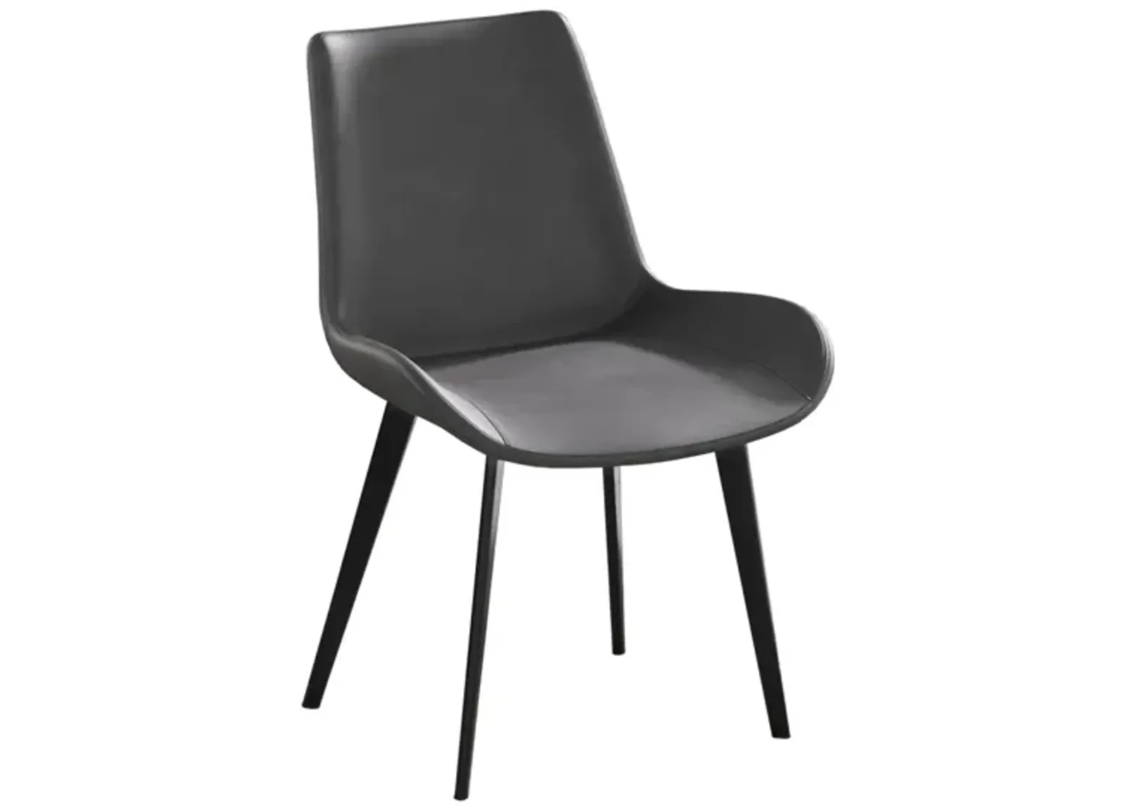 Modern Dining Chair Living Room Black Metal Leg Dining Chair-Grey-4 Pieces/Ctn