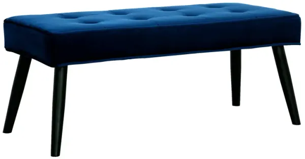 WestinTrends Velvet Tufted Bedroom Bench for Living Room & Entryway