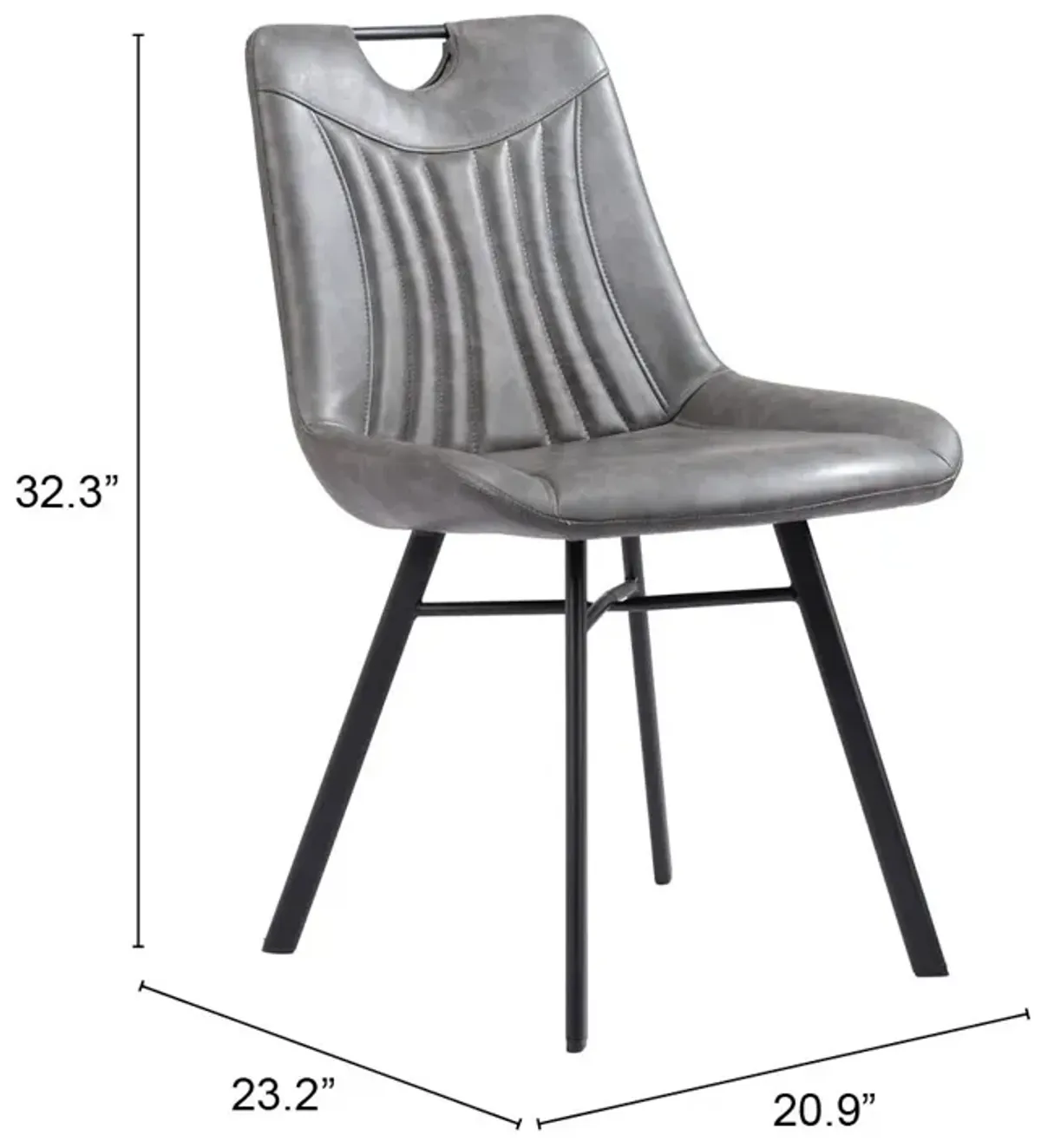 Tyler Dining Chair (Set of 2) Vintage Gray