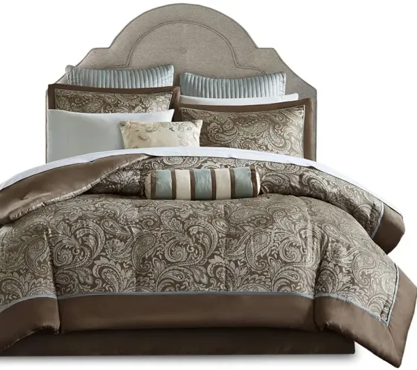 12-Piece Bedding Set – Cotton Polyester Comforter with Pillow Shams for a Cozy Sleep