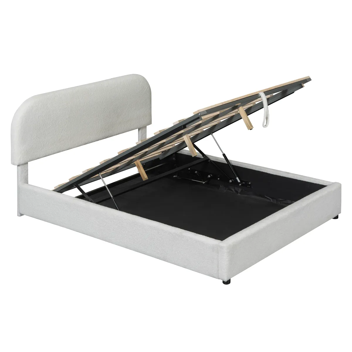 Merax Teddy Platform Bed with Hydraulic Storage System