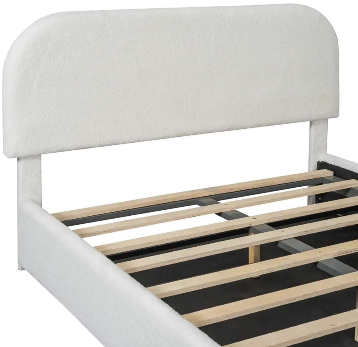 Merax Teddy Platform Bed with Hydraulic Storage System