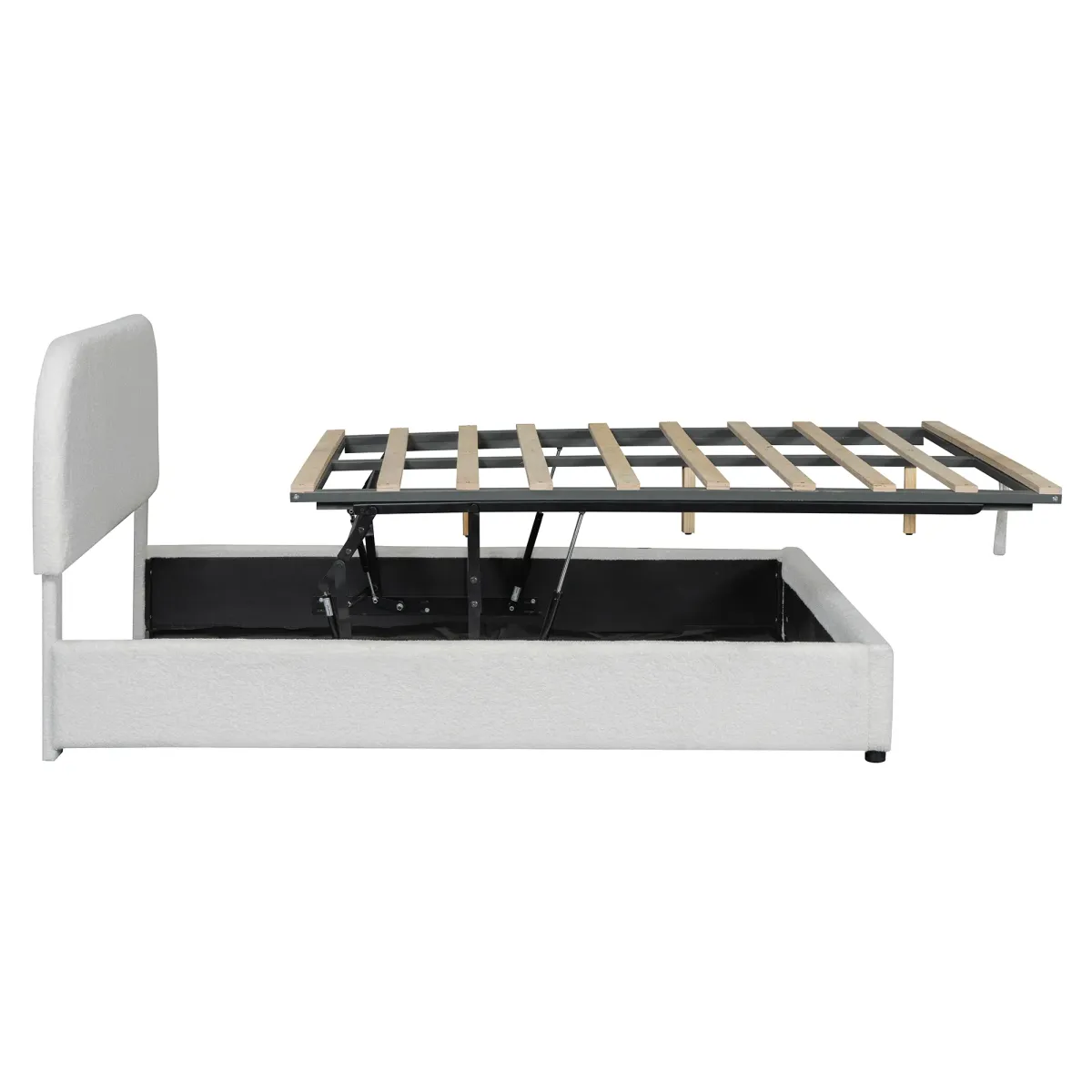 Merax Teddy Platform Bed with Hydraulic Storage System