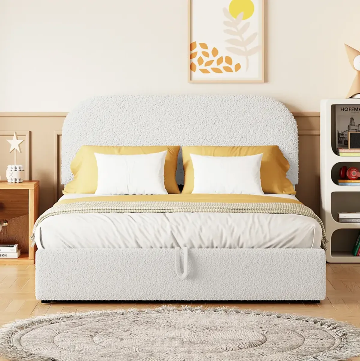 Merax Teddy Platform Bed with Hydraulic Storage System