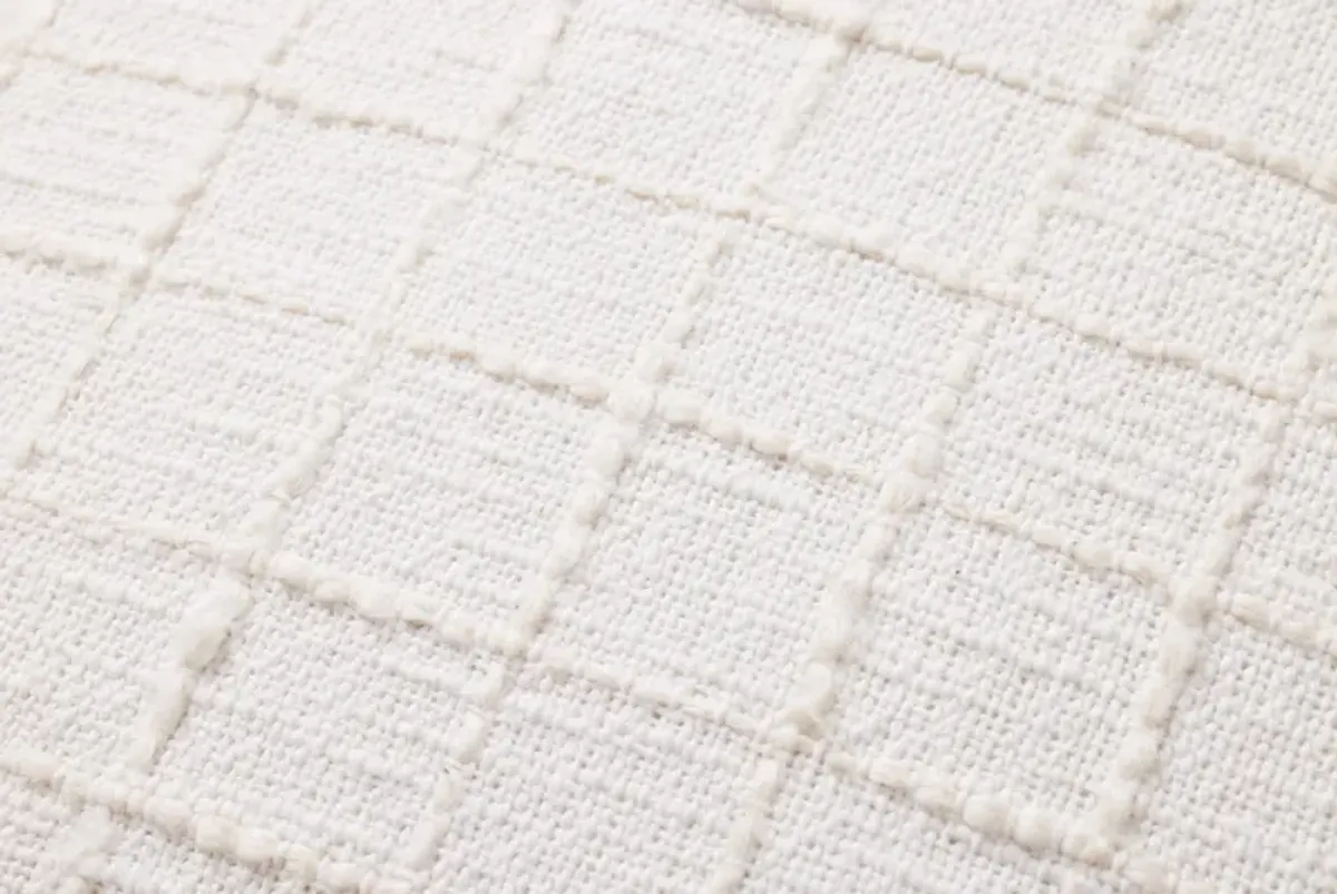 Mary PMH0040 Ivory 22''x22'' Cover Only by Magnolia Home by Joanna Gaines x Loloi
