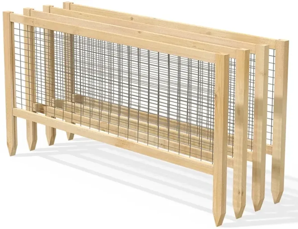 QuikFurn 4 Pack Cedar Garden Trellis Set - 45 x 23.5 inch Each