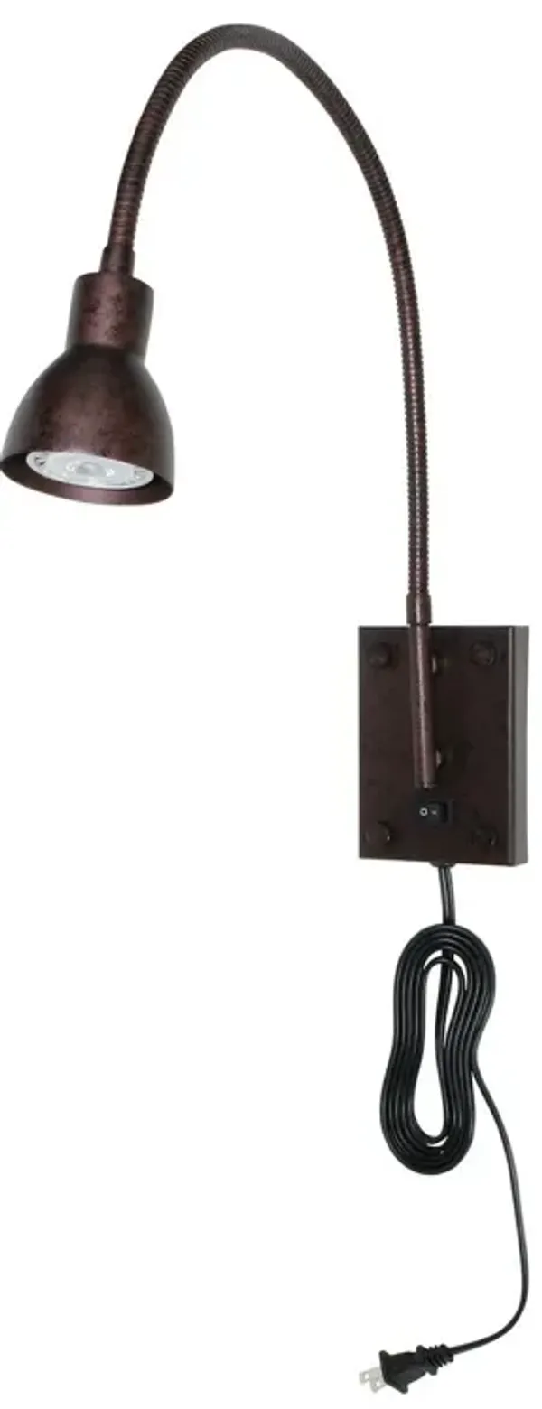 Metal Round Wall Reading Lamp with Plug in Switch