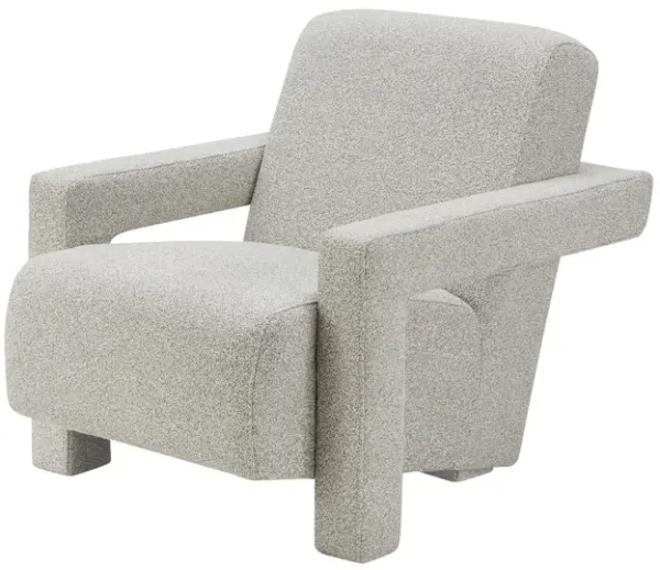 Cid Lily 28 Inch Accent Chair, Light Gray Polyester, Foam Cushions, Wood - Benzara