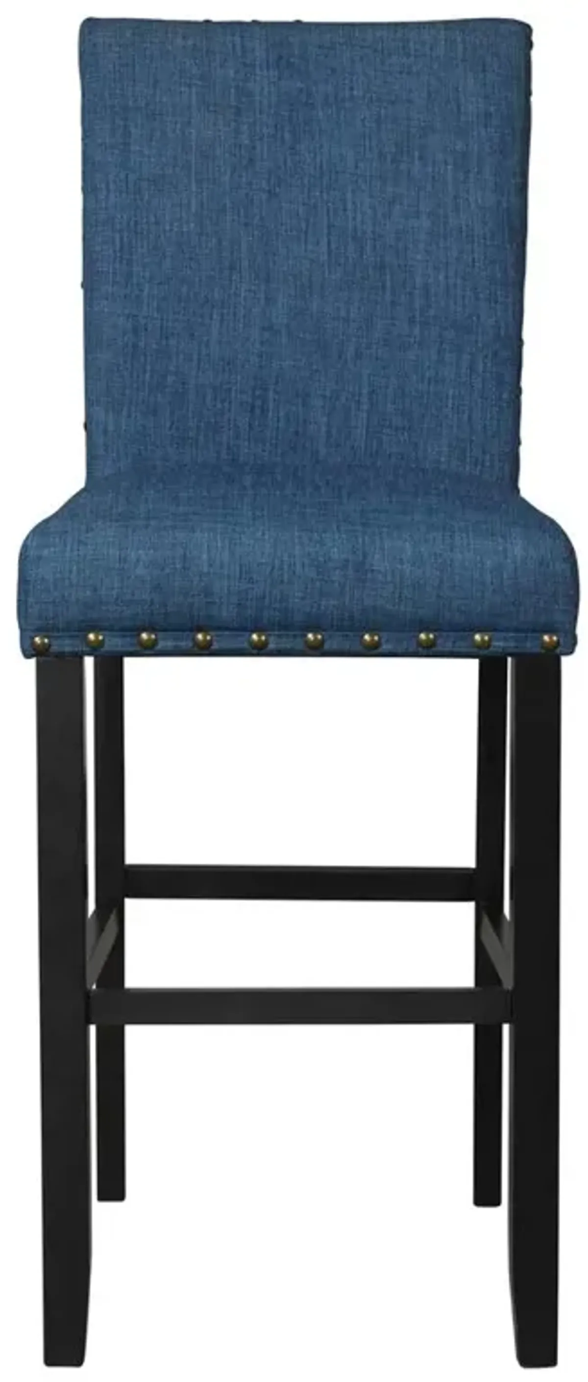 New Classic Furniture Furniture Crispin Solid Wood 29 Barstool - Marine Blue (Set of 2)