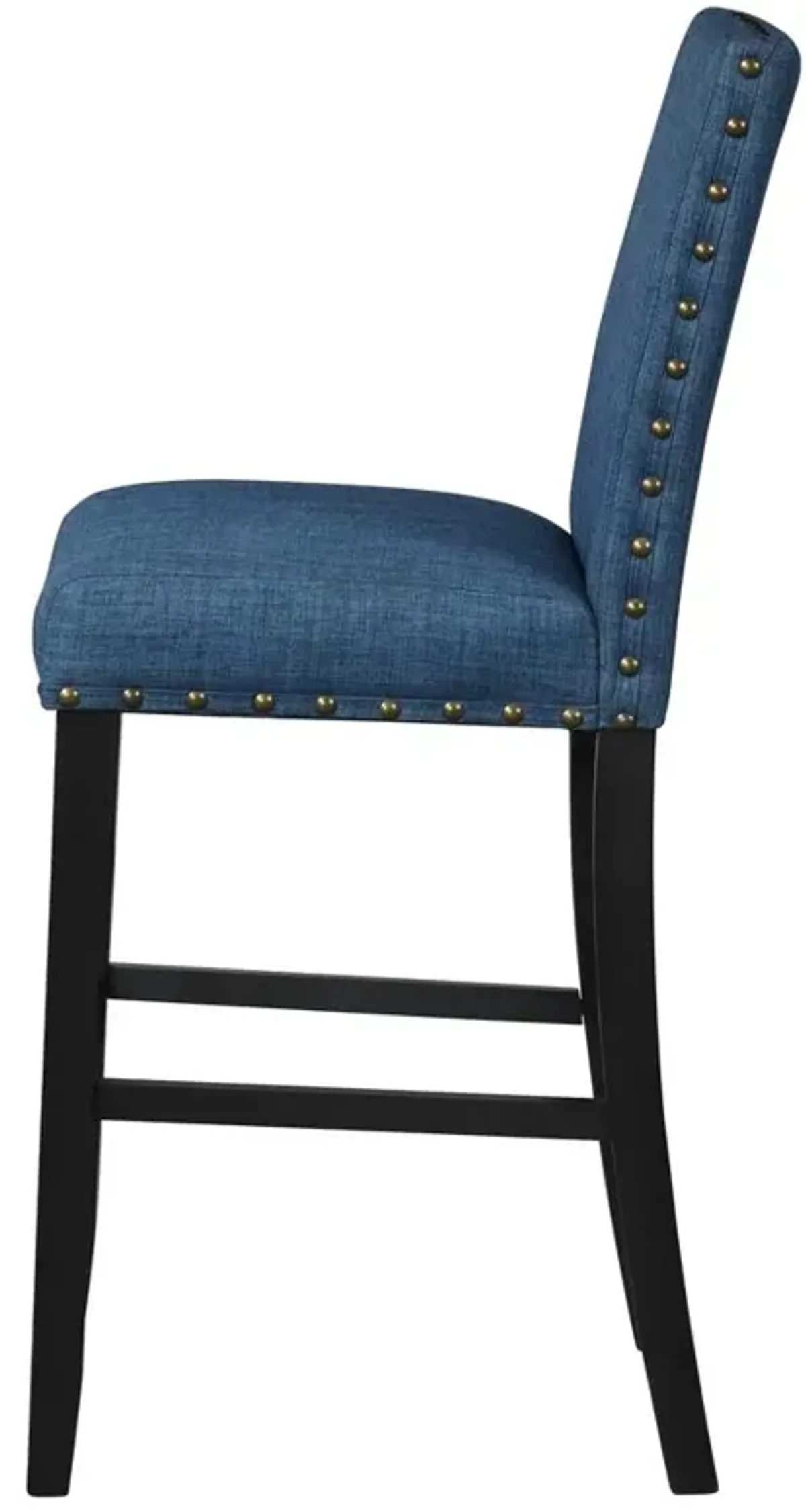 New Classic Furniture Furniture Crispin Solid Wood 29 Barstool - Marine Blue (Set of 2)