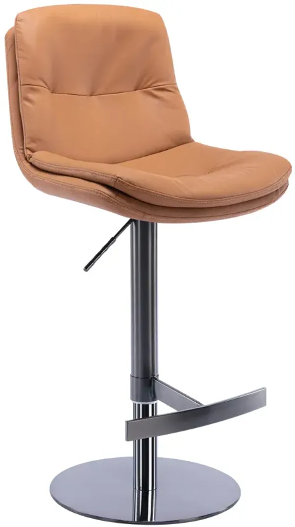 Black Titanium Swivel Bar Stools with Faux Leather Backrest