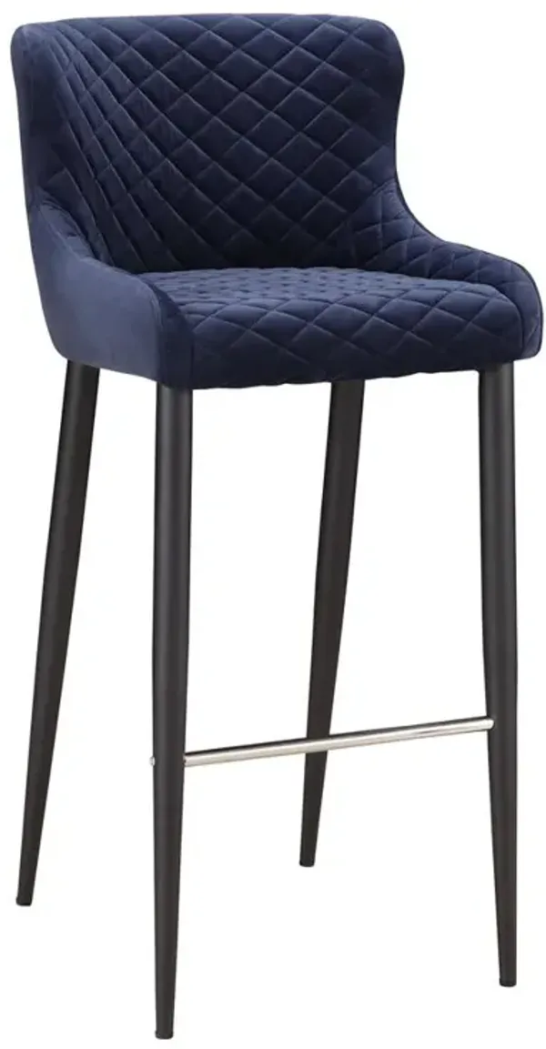 Moe's Home Collection Etta Bar Stool - Navy Blue