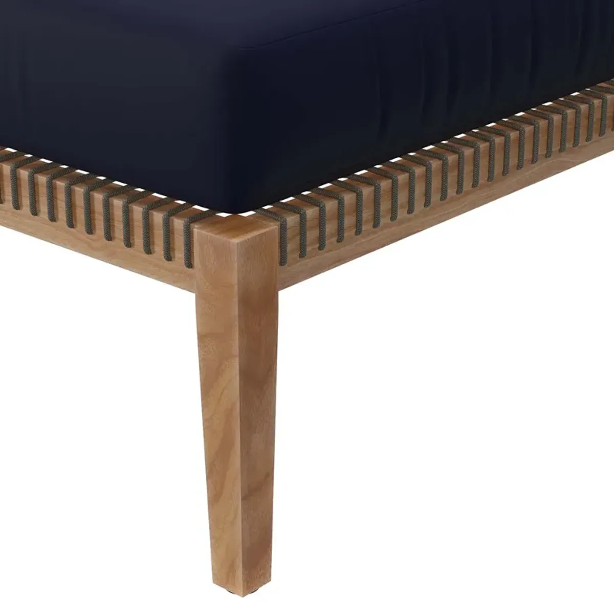 Clearwater Outdoor Patio Teak Wood Ottoman