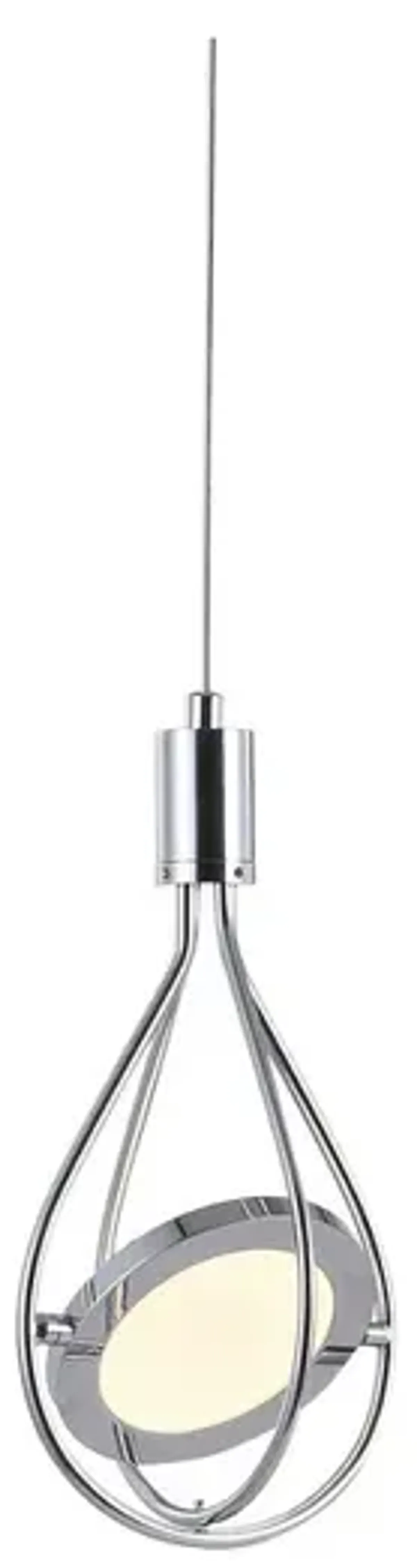 Orion 5.5" Adjustable Modern Integrated 1-Light Cluster LED Metal Pendant, Chrome