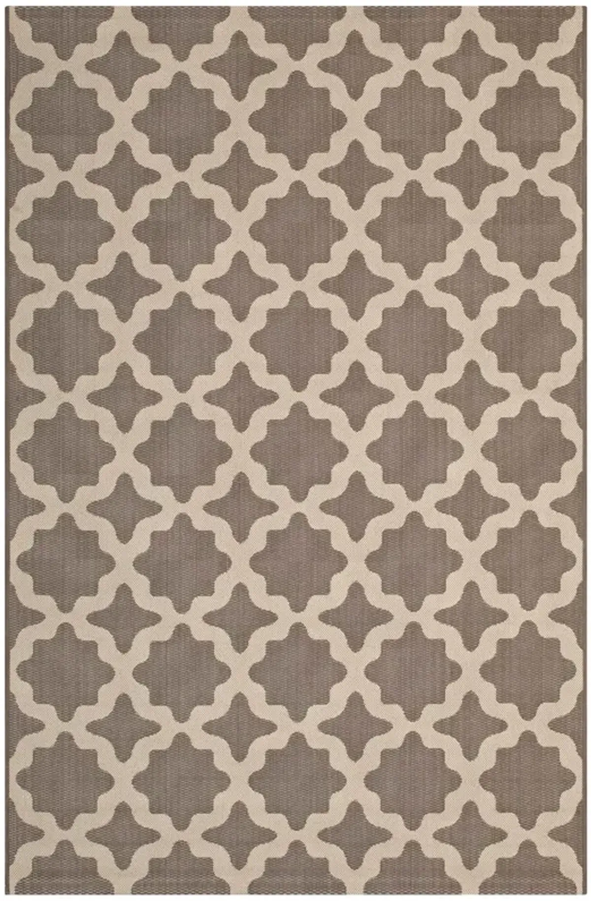 Cerelia Moroccan Trellis 5x8 Indoor and Outdoor Area Rug - Light and Dark Beige