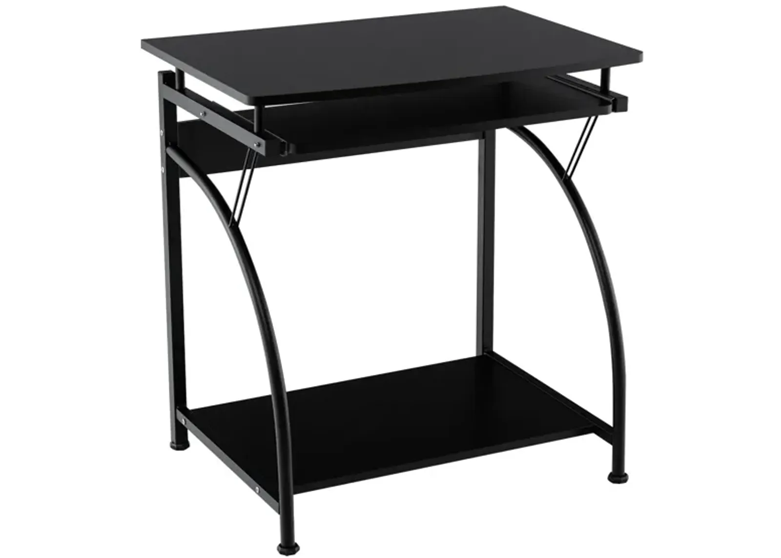 27.5 Inch Laptop Table Computer Desk for Small Spaces with Pull-out Keyboard Tray