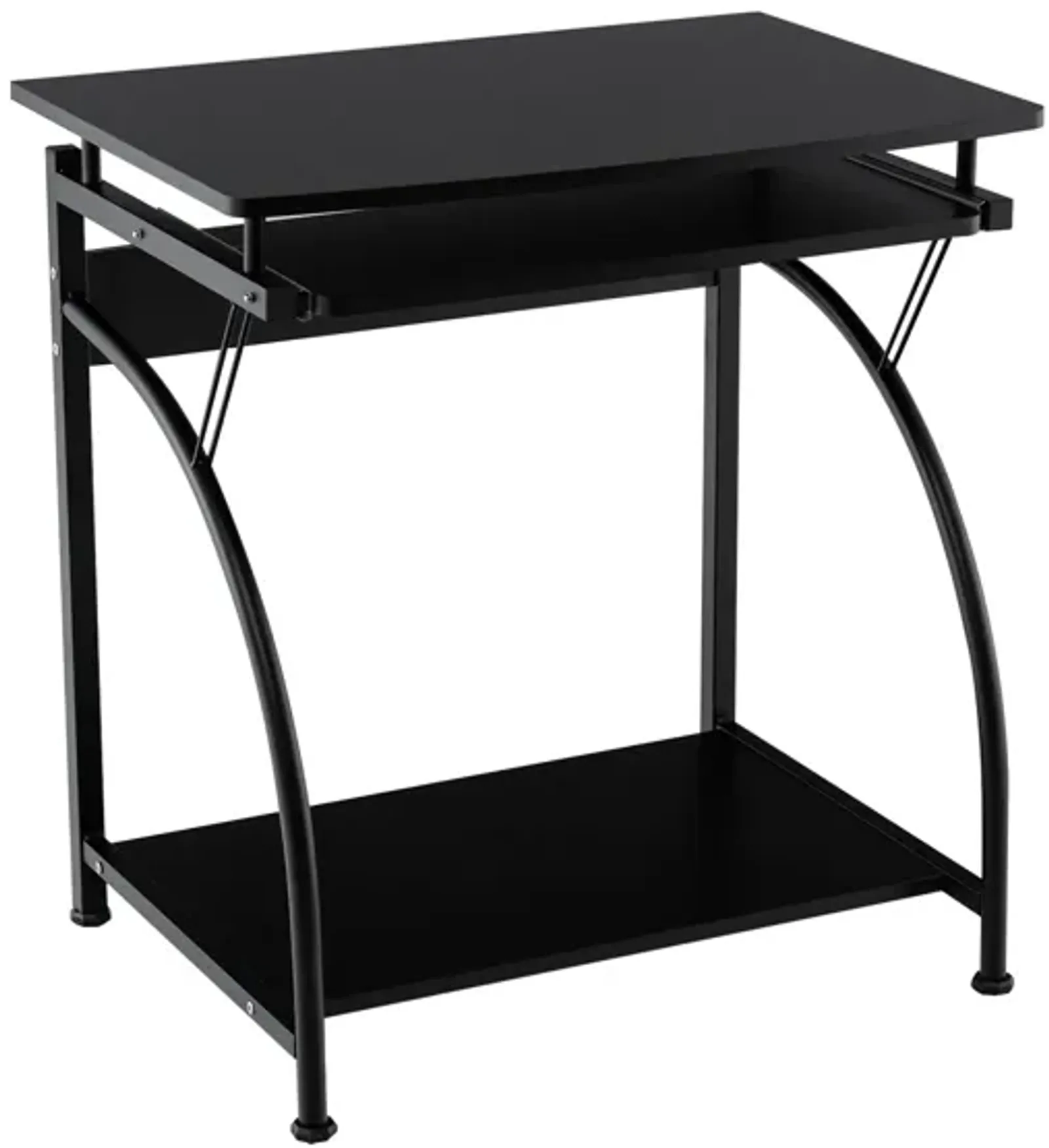 27.5 Inch Laptop Table Computer Desk for Small Spaces with Pull-out Keyboard Tray